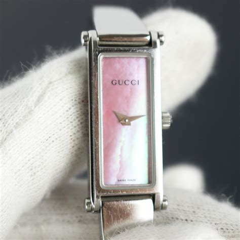 gucci 1500l pink|GUCCI 1500L 1P Diamond Pink Silver Quartz Analog Women's .